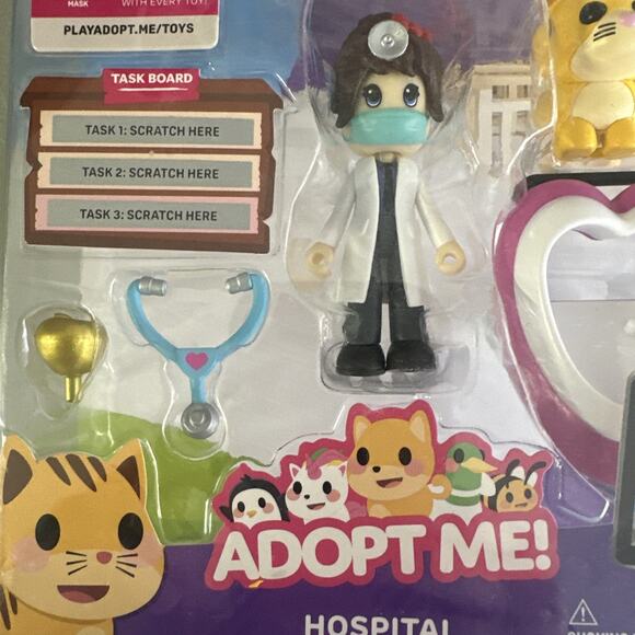 Adopt Me! Pets Hospital Dr. Heart & Ginger Cat Friends Figure Pack New - Picture 4 of 8